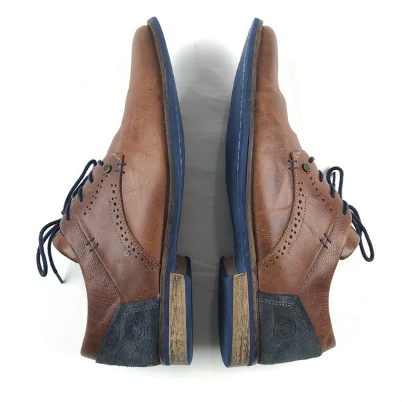 Bull Boxer Luxos Brown Oxford Leather Shoes Sz 10 main image 6